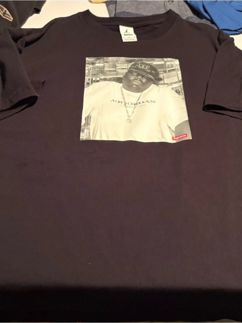 Supreme x Jordan Black Graphic "Biggie"